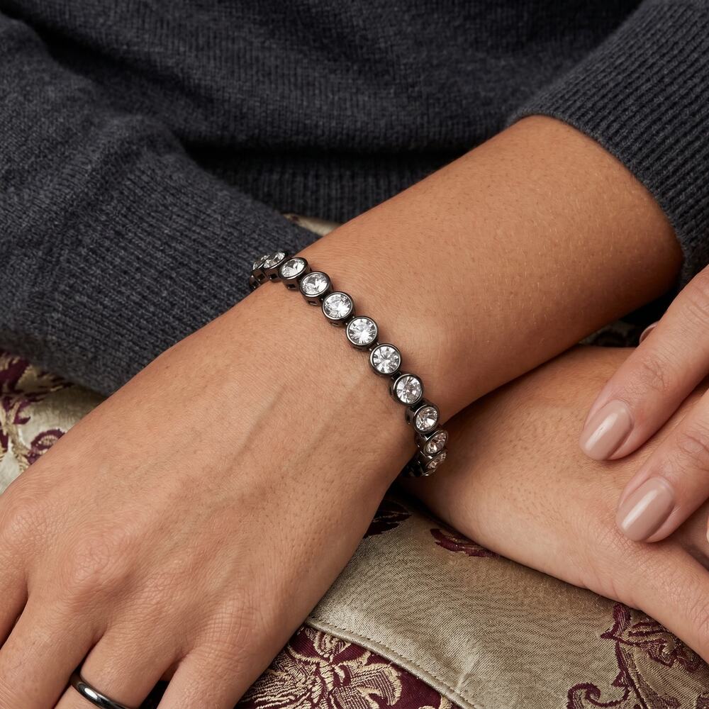 Chico's Hematite Rhinestone Magnetic Bracelet NWT